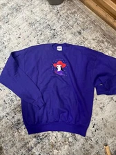 Red Hat Lady Society Sweatshirt Medium Appliqué Rhinestone.Hanes Sweatshirt Lrg.