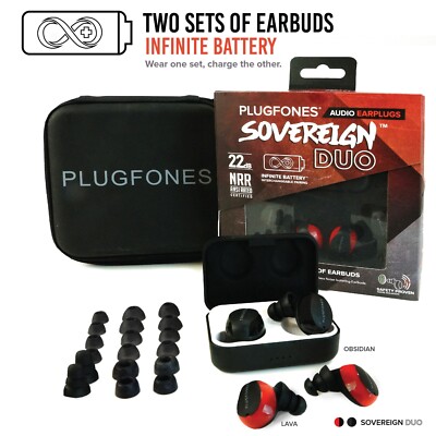 Plugfones Sovereign Duo Bluetooth Earplug and Earphones True Wireless headphones