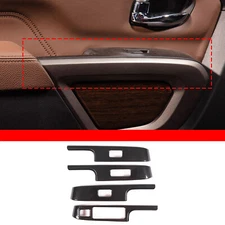 For Nissan Titan 2016-2023 Carbon Style Car Window Glass Lift Button Frame Trim