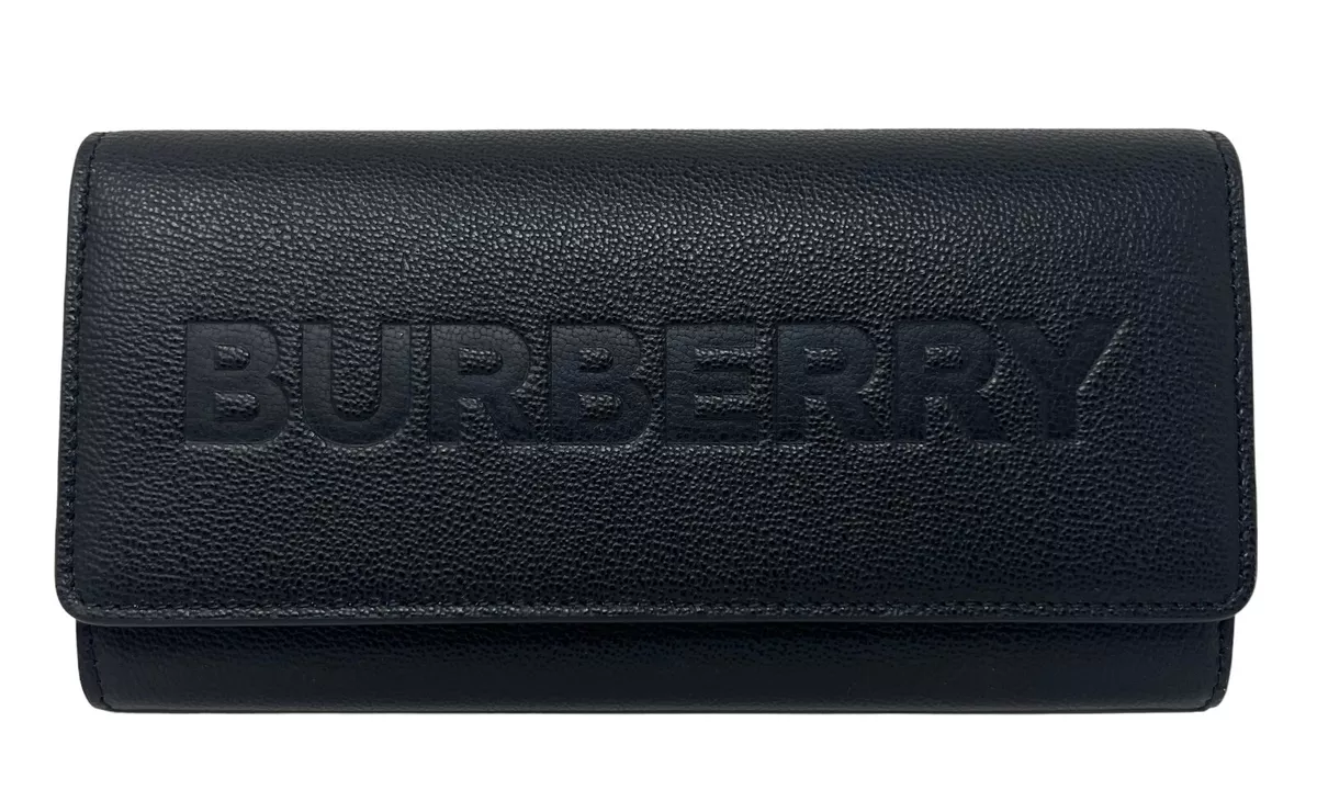 Burberry Porter Black Leather Flap Continental Long Wallet 80528311 $680