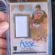 2023 America's Pastime Rookies Autograph Relic #104 AJ Smith-Shawver /75 