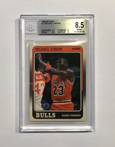 1988-89 Fleer #17 Michael Jordan BGS NM-MT+ 8.5 Chicago Bulls (3rd Year) !!!!