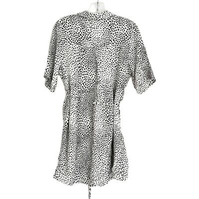 Topshop Collared Leopard Print Dress Mini Size 4 Shirt Dress Black/White | eBay Topshop Collared Leopard Print Dress Mini Size 4 Shirt Dress Black/White | eBay