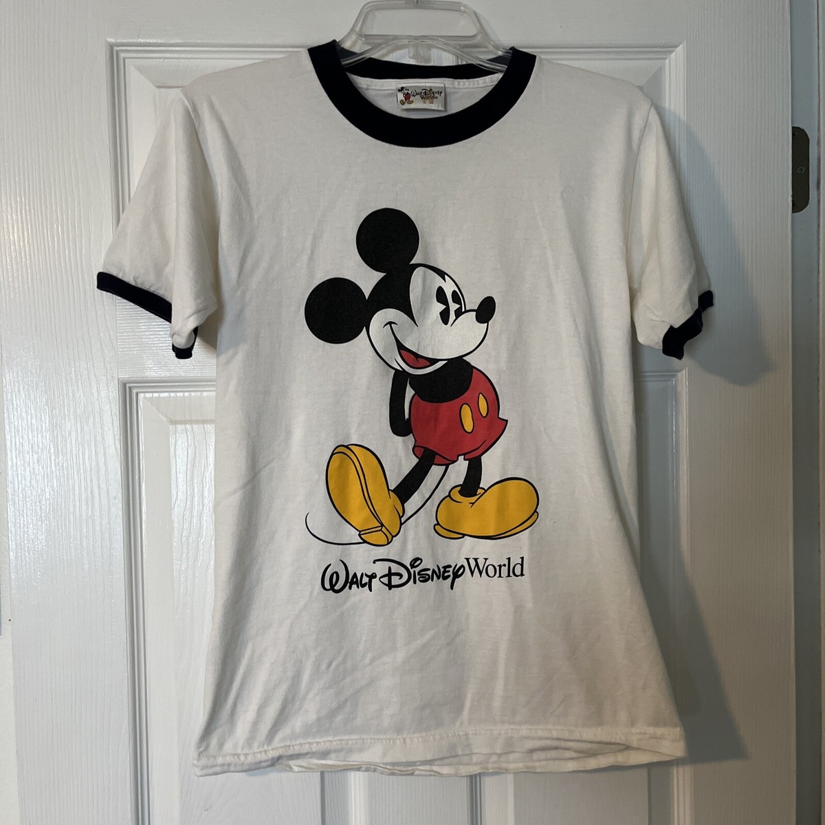 Vintage Mickey Mouse Ringer Shirt Walt Disney World 90's