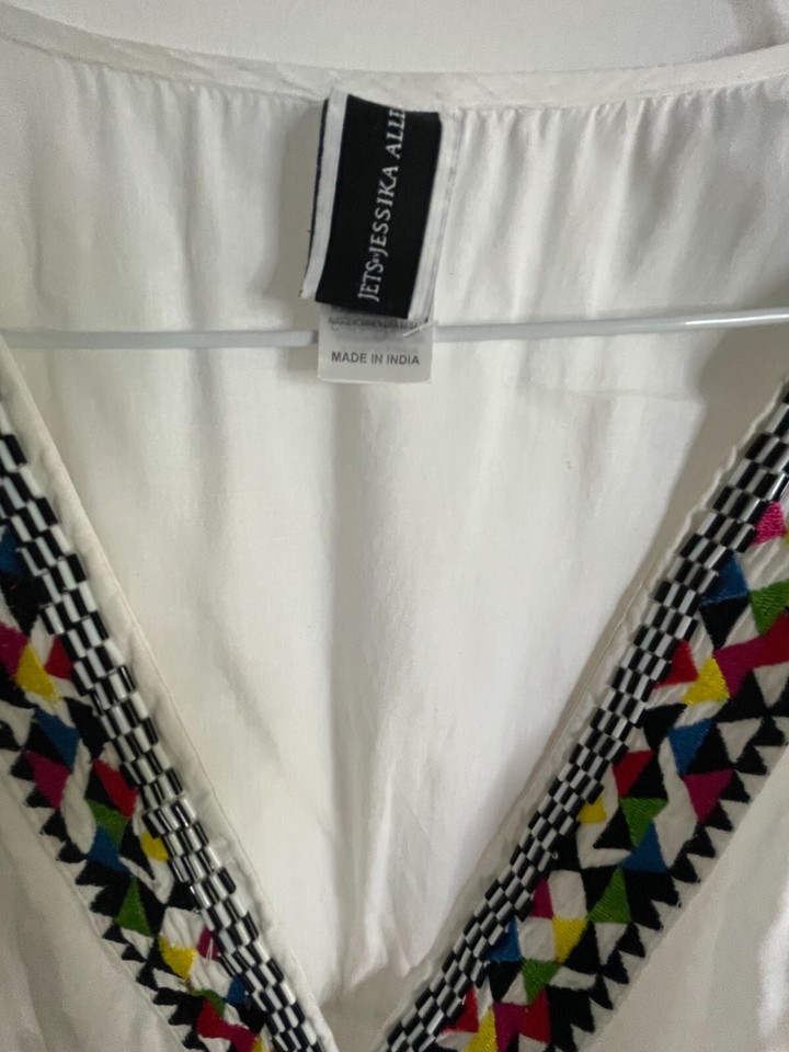 JETS JESSIKA ALLEN women's beaded swim wear cover up size M eBay