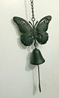Cute Butterfly Wind Chime Bells Gardening Home Decor Brown Metal Butterflies