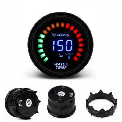 2'' 52mm Car Digital / Analog LED Electronic Water Temp Temperature Gauge Smoke