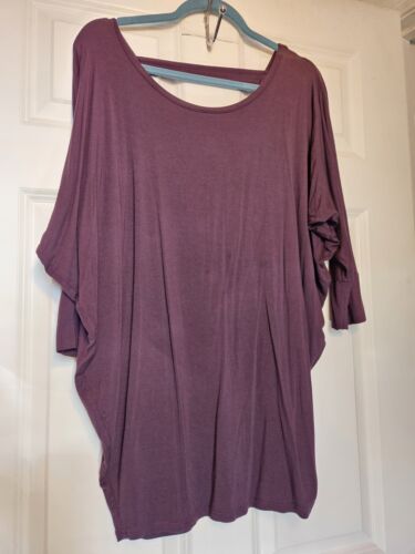Market & Spruce Small Plum Batwing Top - Picture 1 of 5