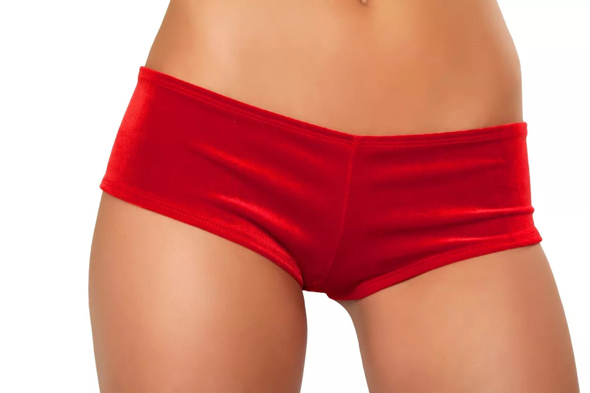 Red velvet booty shorts sales