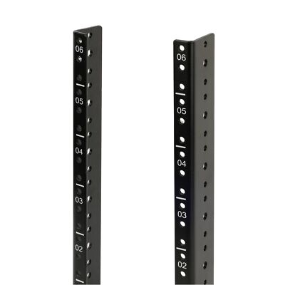6U Vertical Rack Rail Pair Kit DIY Rack Rails Kit 12-24 Screws Included to Mo...