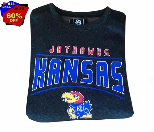 Herren NCAA Bekleidung * Kansas Jayhawks Herren NCAA LS Pullover Sweatshirt, neu mit Etikett, 2XL - Bild 2 von 5