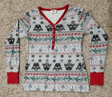 Hanna Andersson Star Wars Pajama Top Womens S Fair Isle Holiday Christmas