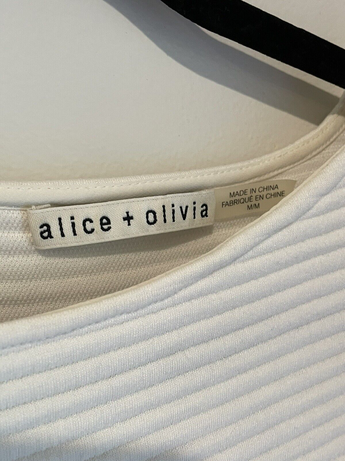 Alice + Olivia Black White Ribbed Crop Sweater Sw… - image 4