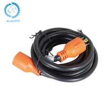 30 Amp 4Prong NEMA 15FT Generator Extension Cord & Power Inlet Box 14-30P/14-30R