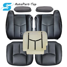 For 03-06 Chevy Tahoe Suburban Front Seat Cover & Armrest & Foam Cushion Black