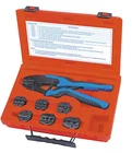 CRIMPER QUICK CHANGE RATCHETING TERMINAL CRIMPER WITH  7 DIES