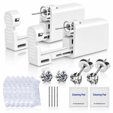 Ear Piercing Kit, Disposable Ear Piercing Gun with 4MM CZ Studs