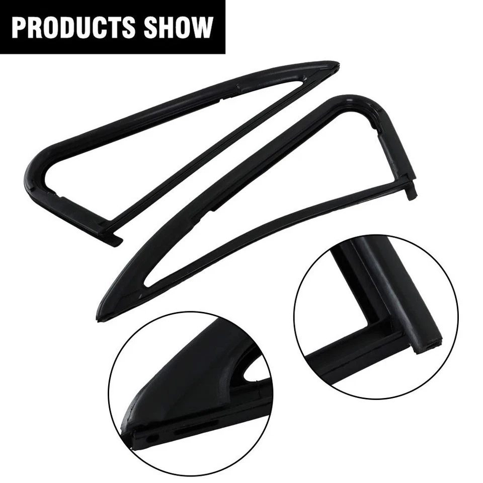 Front Vent Glass Window Weatherstrip Seals Set Pair for Chevy GMC Pickup Truck - Image 4 of 4