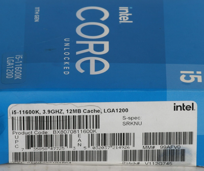 intel Core i5-11600K Processor (3.9 GHz, 6 Cores, Socket FCLGA1200