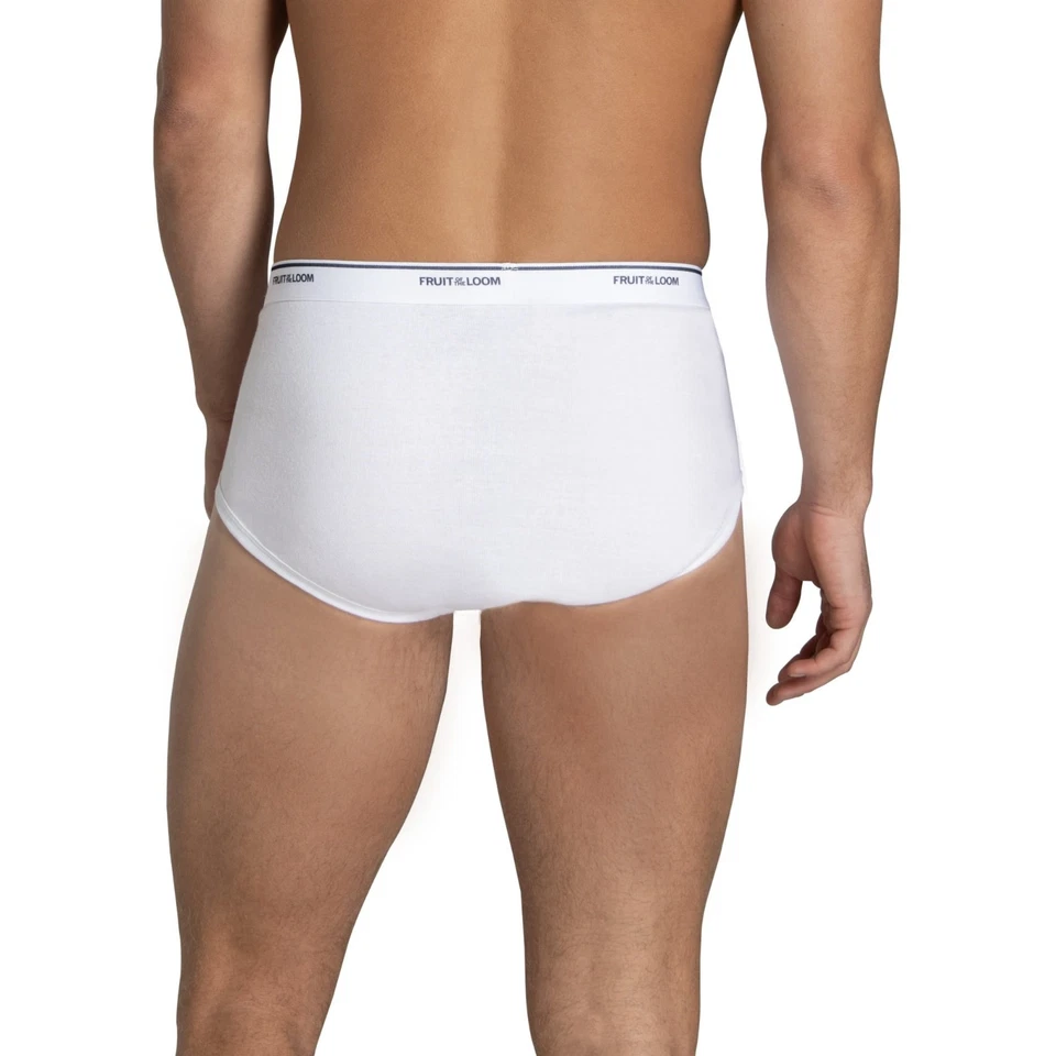 Fruit of the Loom Men's White Briefs Underwear, 10- Pack, Size S to 2XL - Image 3 of 4