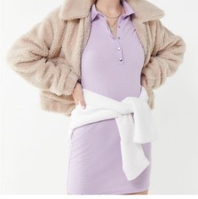 Urban Outfitters UO Lavender Mini Dress Medium | Purple and White Gingham Dress