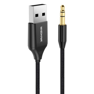 Aux to Bluetooth Receiver for Car, Bluetooth Aux Adapter with USB to 3.5mm Au...
