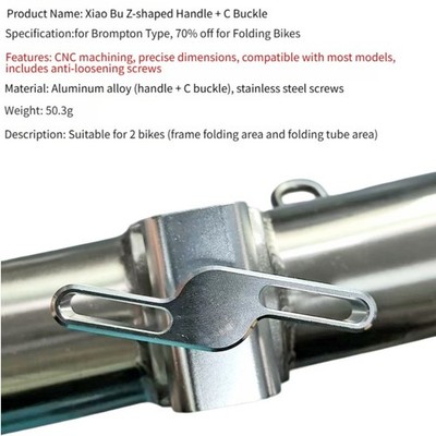 Kompakter 50,3g Aluminium Faltriegel für Brompton und NEO Falträder
