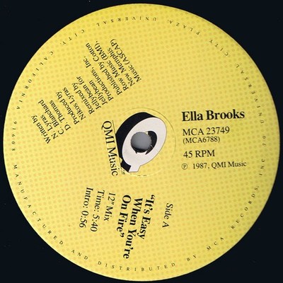 Ella Brooks - It's Easy When You're On Fire (12'') (Very Good Plus (VG+)) 3030352
