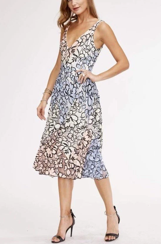 chinese dress ladies Gaia Midi Lace Dress