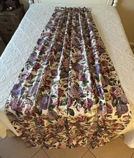 PAIR 1 - Custom Pleated Drapery Panels 104”L Look of Vintage Ralph Lauren Floral