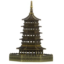 VILLCASE Feng Shui Statue, Chinese Miniture Decoration Wenchang Pagoda Tower,...