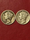 1942-S  & 1944-S  MERCURY SILVER DIMES /San Francisco  SILVER  1942-S  & 1944-S