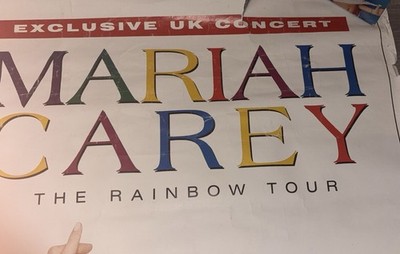 Vintage Mariah Carey Rainbow Tour Wembley Arena Poster Original UK