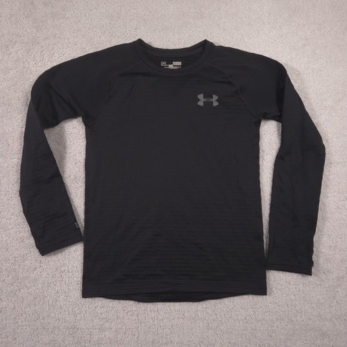 Under Armour Shirt Youth Large 14-16 Black ColdGear Base 2.0 Fitted Thermal