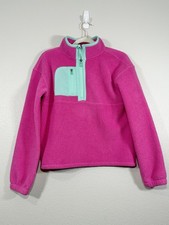 Tek Gear Fleece Sweatshirt Sherpa Pullover Pink Fuchsia Aqua Girl Kid XL 14/16