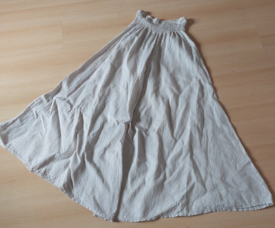 Damen Leinen Hose Hosenrock extra weit Gr. 38 / 40 Gummizug natur