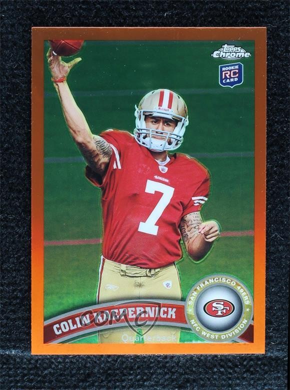 2011 Topps Chrome Retail Orange Refractor Colin Kaepernick #25 Rookie RC ux1