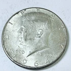 1964 Kennedy Half Dollar - 50c Coin - 90% Silver - Circulated Coin #7691