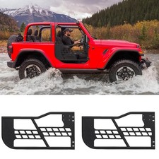 Set Of 2 Off Road Tubular Half Doors For Wrangler Tj 1997-2006 Tube Half Doors