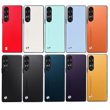 For Sony Xperia 1 VII 1 10 V 5 IV PU Leather Fabric Coated Rubber Hard Back Case