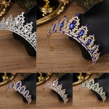 Quinceanera Tiara Bead Crowns Birthday RhinestoneSweet 16 Party Wedding Crown