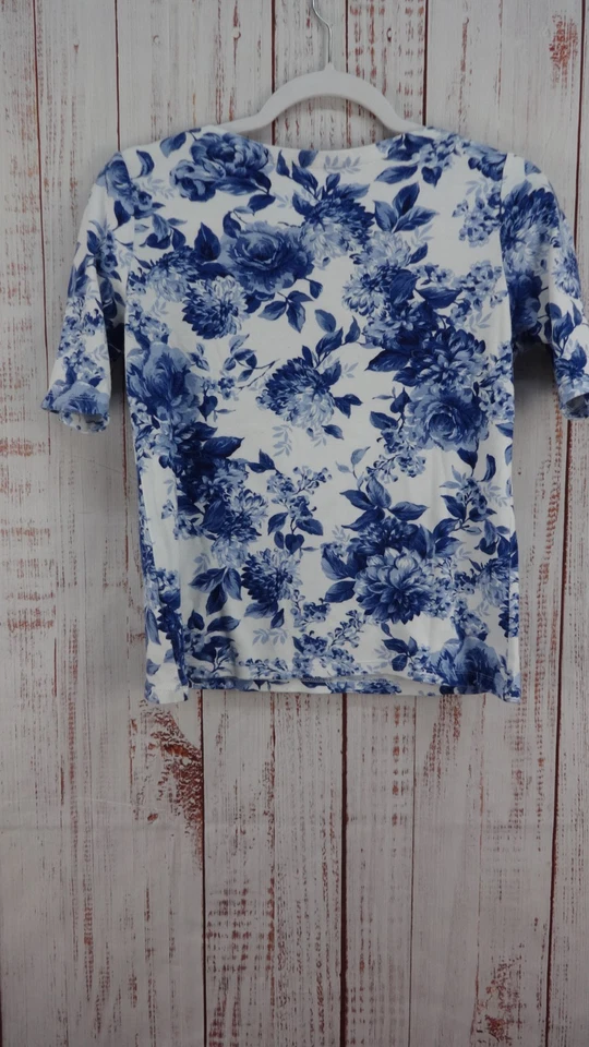 Top Charter Club Luxury Algodón Pima M/P Floral Manga Corta Algodón Pima Foto 2 de 4