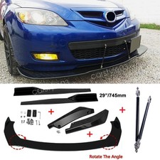 For Mazda 3 Hatchback Front Bumper Lip Splitter Side Skirts Rear Lips Rods