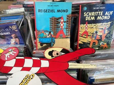Tim und Struppi Mobile Mobilé Werbung - 80er Jahre Carlsen Hergé + 2 Tim Comics