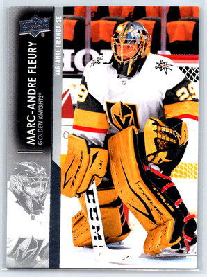 2021-22 UD Series 1 Base French #180 Marc-Andre Fleury. - Vegas Golden Knights