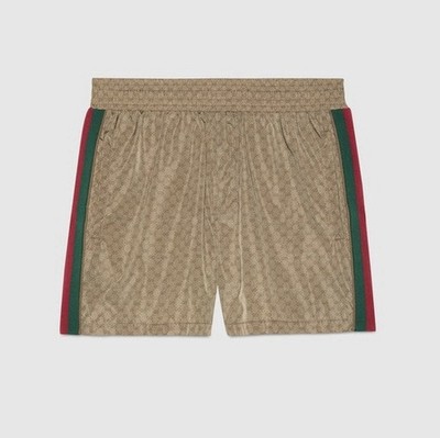Gucci GG Waterproof Nylon Badeshorts Camel Größe 46 Made in Italy