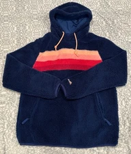 Chubbies Hoodie Men’s Size Small Blue Deep Pile Sherpa Fleece Sweater Pullover