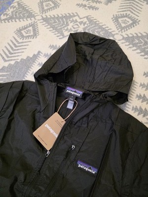 Patagonia Men's Houdini Full Zip Hoody Jacket Sz S Black 24142 BLK