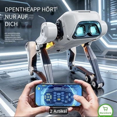 Roboter Hund RC Ferngesteuert Tanzen Singen APP Programmierbar , 2x Akku