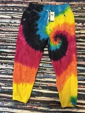 NWT Women’s Polo Ralph Lauren Spiral Tie Dye Terry Sweatpants/Joggers Rtl $128